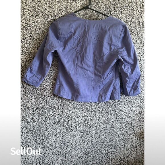 Halogen Women's Blazer Jacket 8P Petite Deep Purple 3/4 Sleeve - Picture 5 of 6
